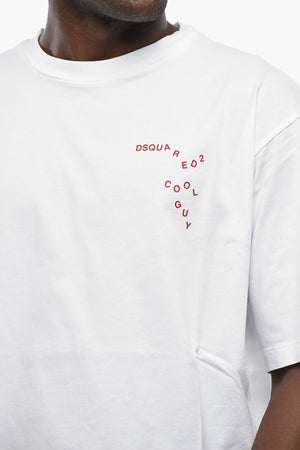 Baumwoll-T-Shirt mit Rundhalsausschnitt und Logodruck