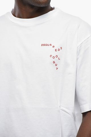 Baumwoll-T-Shirt mit Rundhalsausschnitt und Logodruck