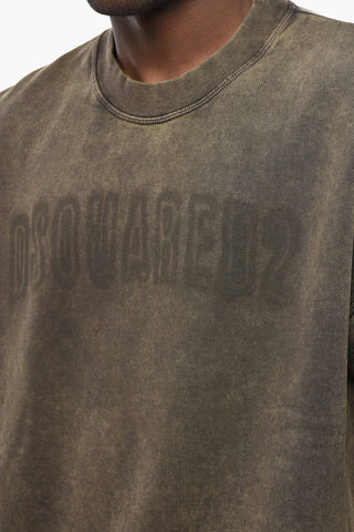 Baumwoll-Sweatshirt mit Rundhalsausschnitt und aufgedrucktem Logo
