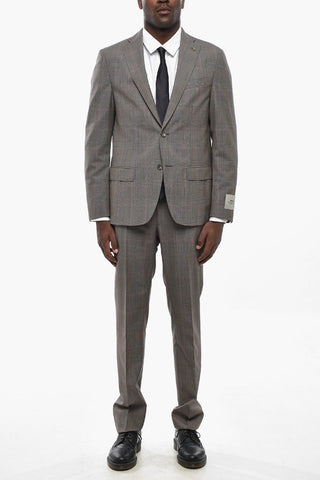 CC COLLECTION District Check Anzug aus reiner Schurwolle mit klassischem Revers