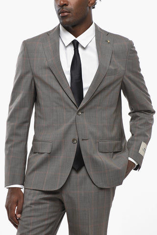 CC COLLECTION District Check Anzug aus reiner Schurwolle mit klassischem Revers