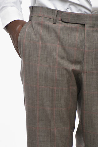 CC COLLECTION District Check Anzug aus reiner Schurwolle mit klassischem Revers