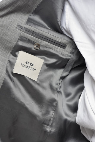CC COLLECTION 순모 투 버튼 수트 체크 패턴