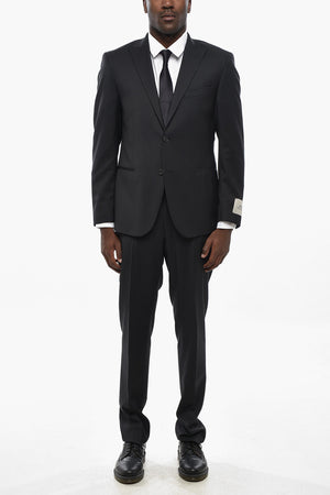 CC COLLECTION Virgin Wool Suit with Peak Lapel
