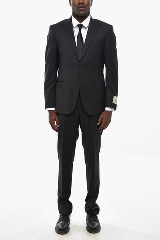 CC COLLECTION Virgin Wool Suit with Peak Lapel