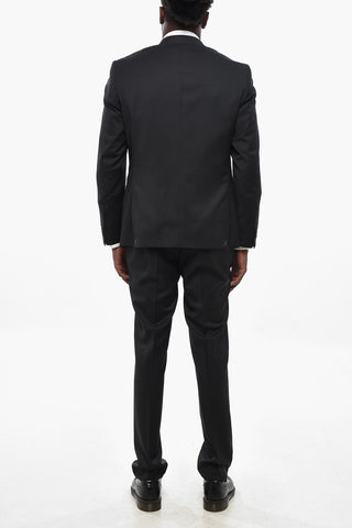 CC COLLECTION Virgin Wool Suit with Peak Lapel