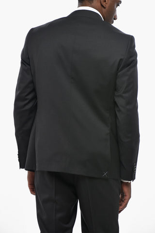 CC COLLECTION Virgin Wool Suit with Peak Lapel