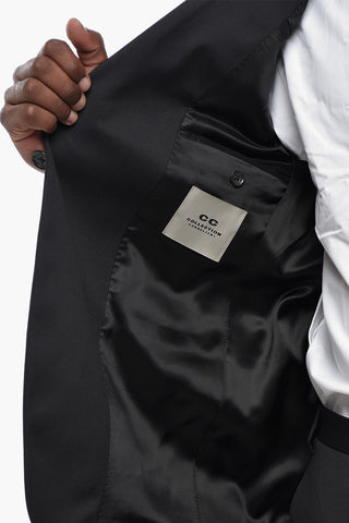 CC COLLECTION Virgin Wool Suit with Peak Lapel