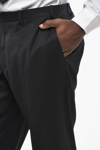 CC COLLECTION Virgin Wool Suit with Peak Lapel