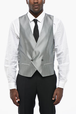 Jacquard Silk Double-Breasted Waistcoat