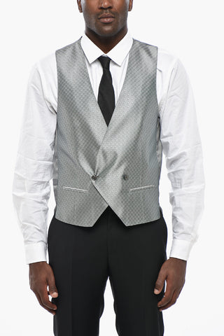 Jacquard Silk Double-Breasted Waistcoat