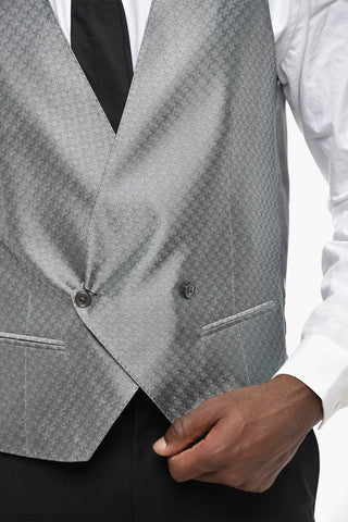 Jacquard Silk Double-Breasted Waistcoat