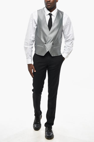 Jacquard Silk Double-Breasted Waistcoat