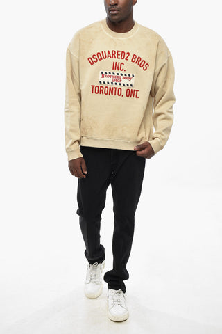 Relaxed-Fit Rundhals-Sweatshirt mit gesticktem Logo