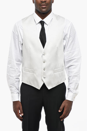 CC COLLECTION Wool-Blend Jacquard Waistcoat REFINED
