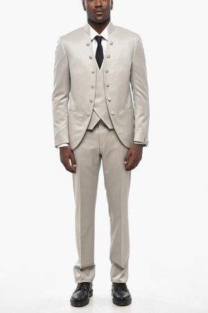 Three-Piece Suit CERIMONIA ACADEMY with Korean Lapel