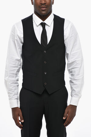 Stretch Virgin Wool Waistcoat CERIMONIA ACADEMY