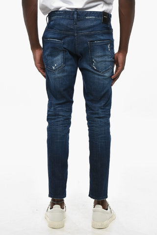 Distressed Denim Jeans Skater Fit 16cm