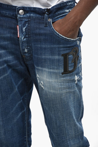 Distressed Denim Jeans Skater Fit 16cm