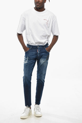 Distressed Denim Jeans Skater Fit 16cm