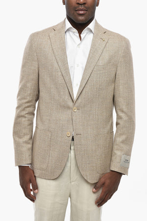 CC COLLECTION Semi-Lined Cotton-Blend Blazer With Patch Pockets