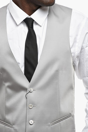 CC COLLECTION Satin Waistcoat With Welt Pockets