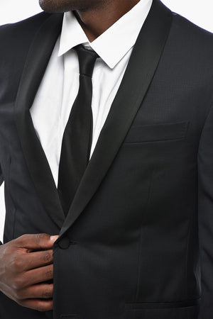 Wool Suit CERIMONIA ACADEMY with Satin Shawl Lapel