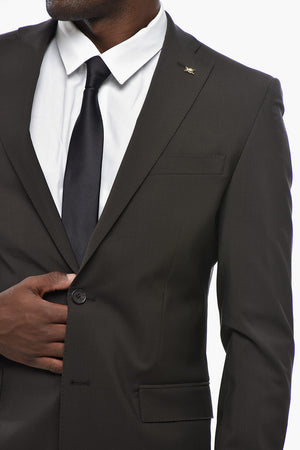 CC COLLECTION Virgin Wool Slim-Fit-Anzug With Stretch