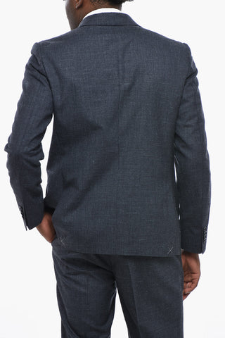 CC COLLECTION Silk-Blend Suit with Classic Lapel