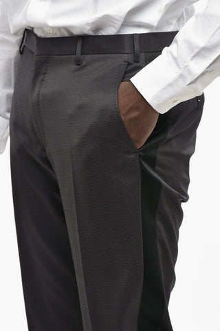CC COLLECTION Anzug aus Wollmischung mit Satin-Details