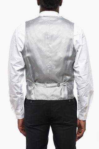 Double-Breasted Silk Satin Waistcoat CERIMONIA ACADEMY