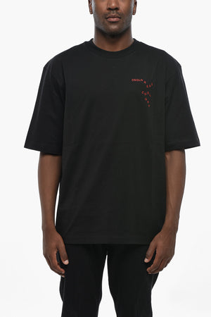 Loose Fit Cotton T-Shirt with Printed Logo