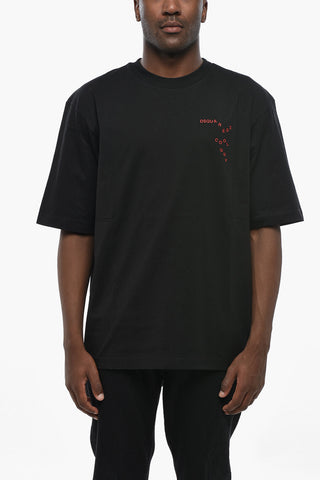 T-Shirt Loose Fit in Cotone con Logo Stampato