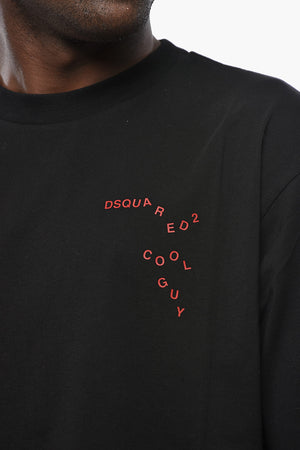Loose-Fit-Baumwoll-T-Shirt mit aufgedrucktem Logo
