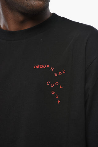 Loose-Fit-Baumwoll-T-Shirt mit aufgedrucktem Logo