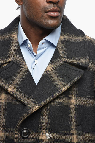 Camicia Pendleton Oversize con Motivo Tartan