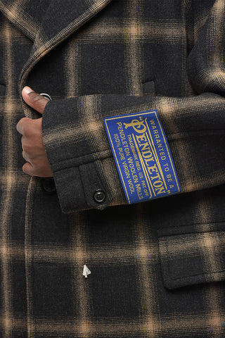 Camicia Pendleton Oversize con Motivo Tartan