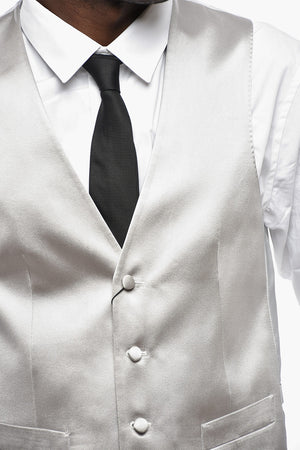 CODE Silk Waistcoat with Fabric-Covered Buttons