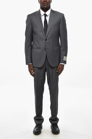 CC COLLECTION Virgin Wool Suit with Peak Lapel