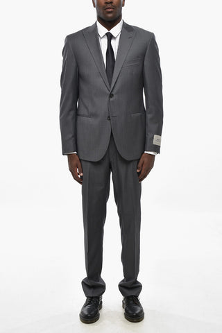 CC COLLECTION Virgin Wool Suit with Peak Lapel