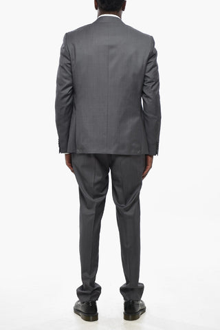 CC COLLECTION Virgin Wool Suit with Peak Lapel