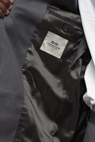 CC COLLECTION Virgin Wool Suit with Peak Lapel