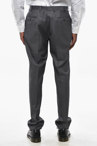 CC COLLECTION Virgin Wool Suit with Peak Lapel