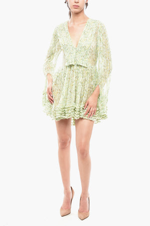 Floral Silk Tiered Dress VALDA