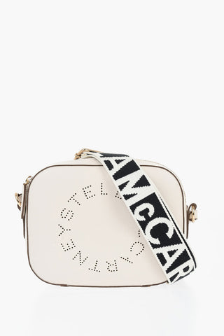 Camera Bag Aus Veganem Leder Mit Logo-Schulterriemen