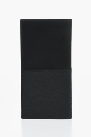 Leather Document Holder with Embossed Gancini Detail