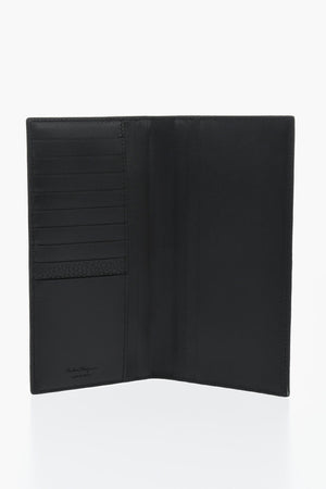 Leather Document Holder with Embossed Gancini Detail