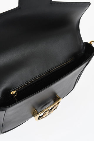Leather Crossbody Bag With Metal Logo