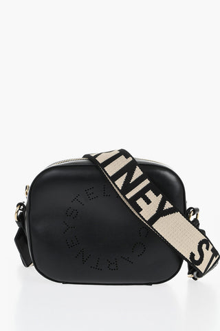 Vegan Leather Camera Bag With Logo Shoulder Strap