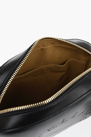 Vegan Leather Camera Bag With Logo Shoulder Strap